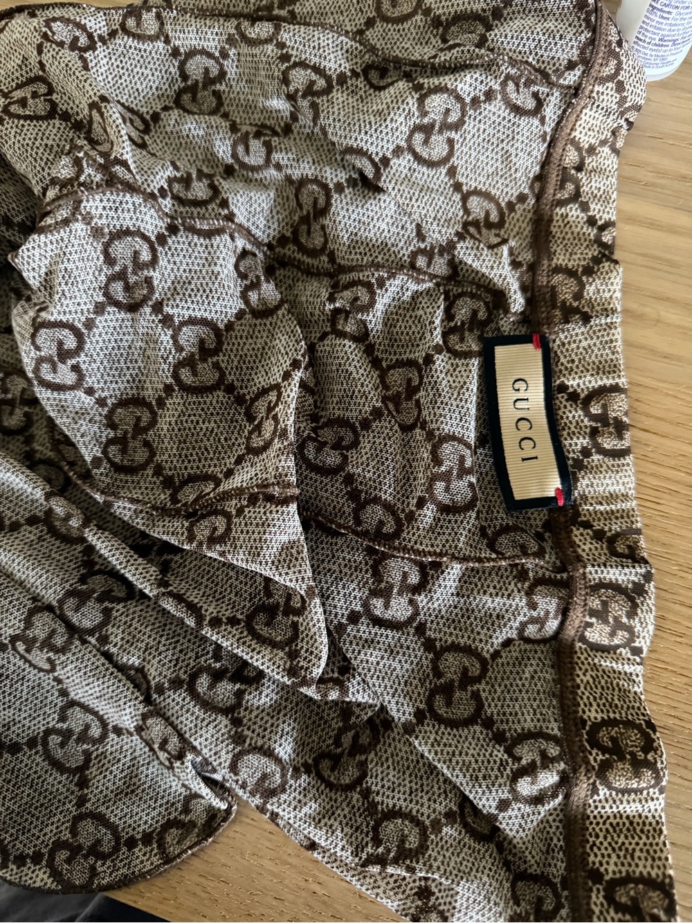 Gucci Brown & Beige GG Monogram tights - Picture 1 of 4